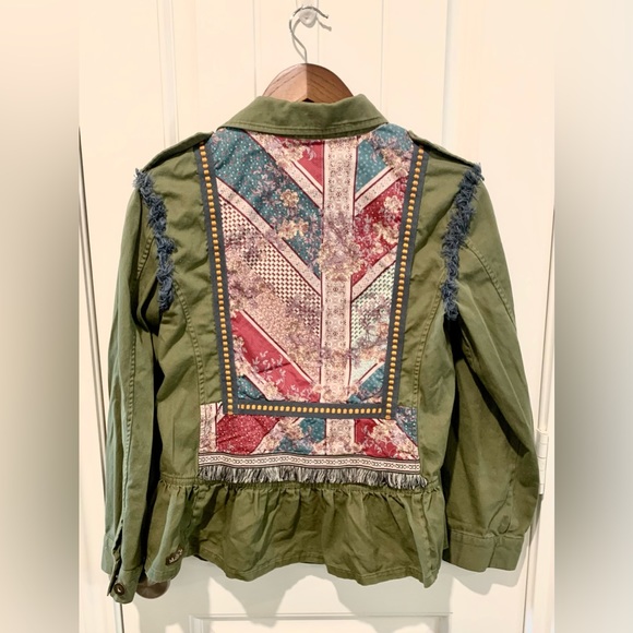 MATILDA JANE Jacket Moments with You Size XS Army Green Pockets Patchwork. - Picture 6 of 14